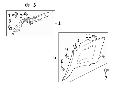 Interior Trim - Quarter Panels for 2024 Nissan GT-R #0