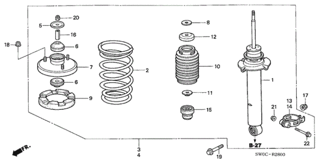 Front Shock Absorber for 2004 Acura NSX #0