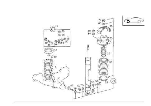 Front Springs and Suspension Standard Suspension for 1997 Mercedes-Benz SL320 #0