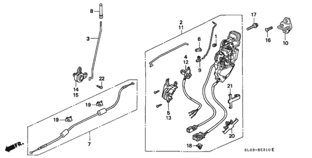 Front Door Locks for 1997 Acura NSX #0