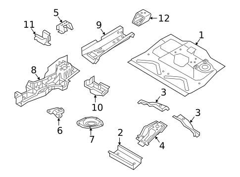 Rear Floor & Rails for 2023 Land Rover Discovery #0