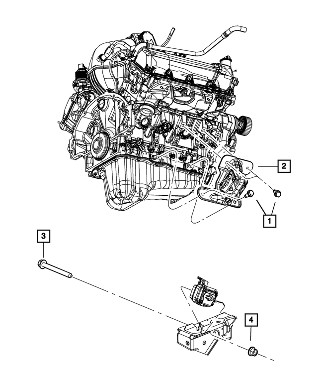 6507388AA - 3.7L Gas; Engine: Hex Flange Head Bolt, Mounting for Mopar Image image