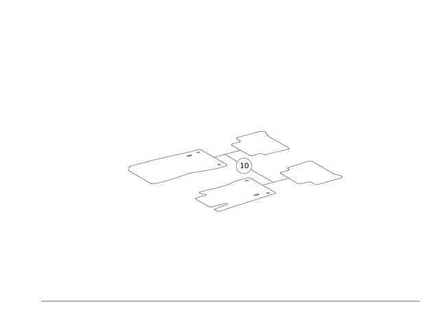 2216804348 - Panelling: Parts Kit, Floor Mat for Mercedes-Benz: 250, 300S, S350, S500 Image image