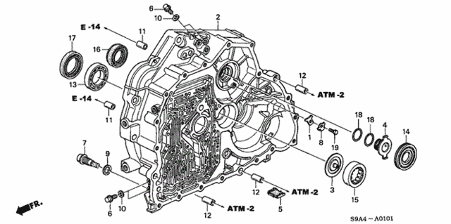 AT Torque Converter Case (4WD) (4AT) for 2002 Honda CR-V #0