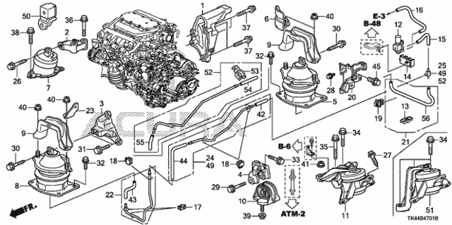 Engine Mounts (4WD) for 2011 Acura TL #0