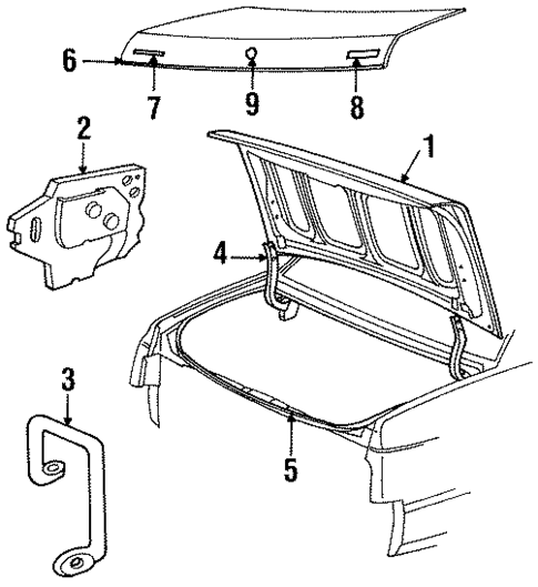 Exterior Trim - Trunk for 1988 Dodge 600 #0