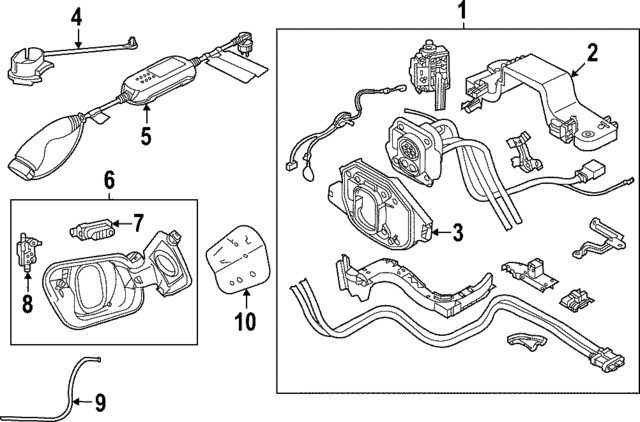 11A971393A - Electrical: Drive Motor Battery Pack Charging Port Cover for Audi Image