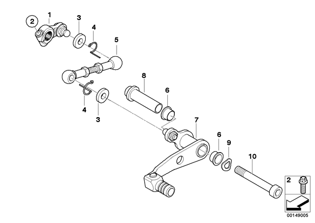 23417687526 - : Shift Lever for BMW-Motorrad Image