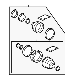 442810021 - Suspension: Boot Kit for Toyota: Prius, Prius Prime Image