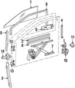 6980112060 - : Window Regulator for Toyota: Corolla Image