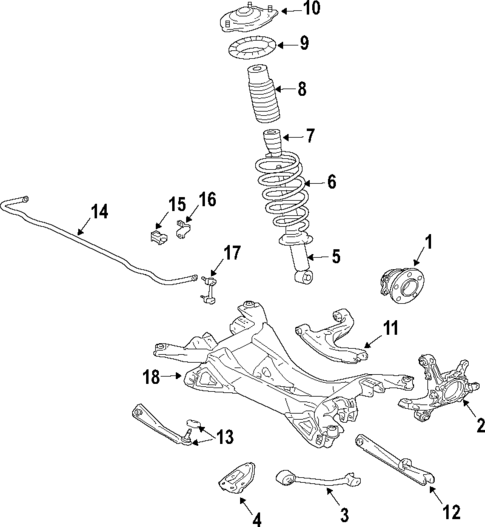 Rear Suspension for 2010 Mitsubishi Eclipse #1