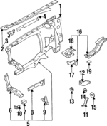 4A0805677C - Body: Absorber for Audi: 100, 100 Quattro, 200, 200 Quattro, 5000, 5000 Quattro, A6, A6 Quattro, S4, S6 Image