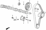 14513PE0015 - Engine: BOLT, TENSIONER (M6) for Honda Image