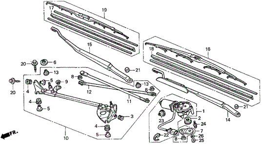 Front Windshield Wiper for 1997 Acura CL #0