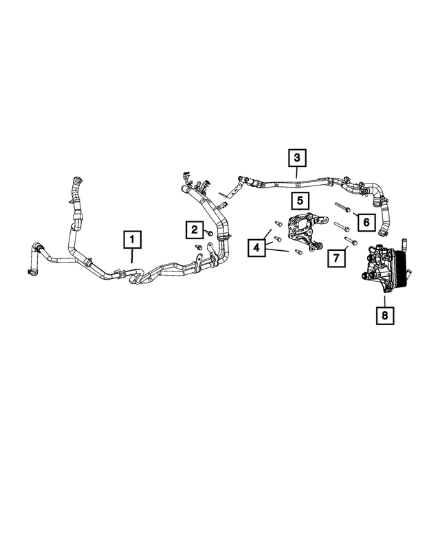 68312977AD - : Transmission Oil Cooler Hose And Tube for Mopar Image