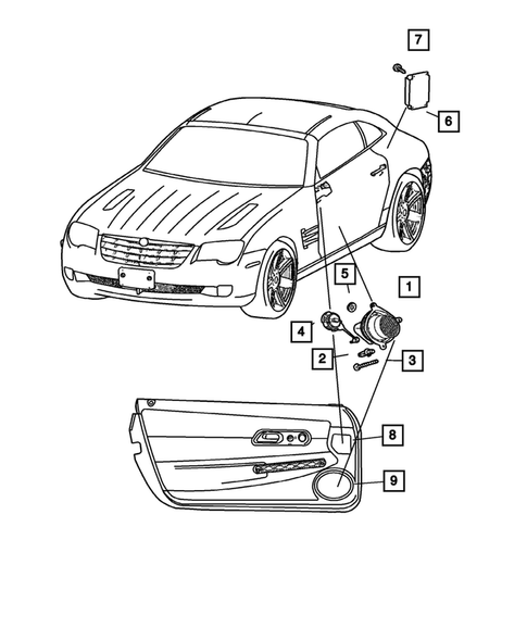 Radio, Antenna, and Speakers for 2004 Chrysler Crossfire #0