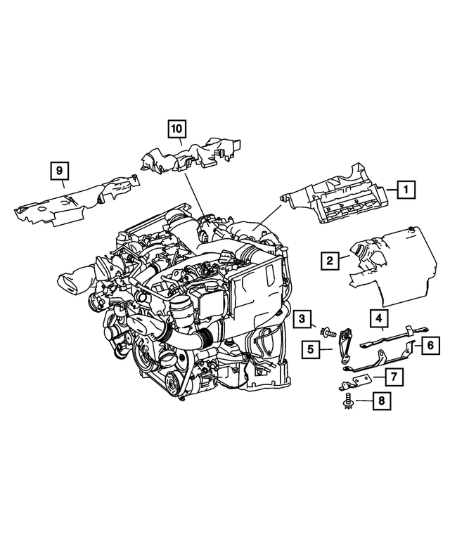 68078933AA - 3.0L Turbo Diesel; Engine: Cover for Dodge: Sprinter 2500, Sprinter 3500 Image