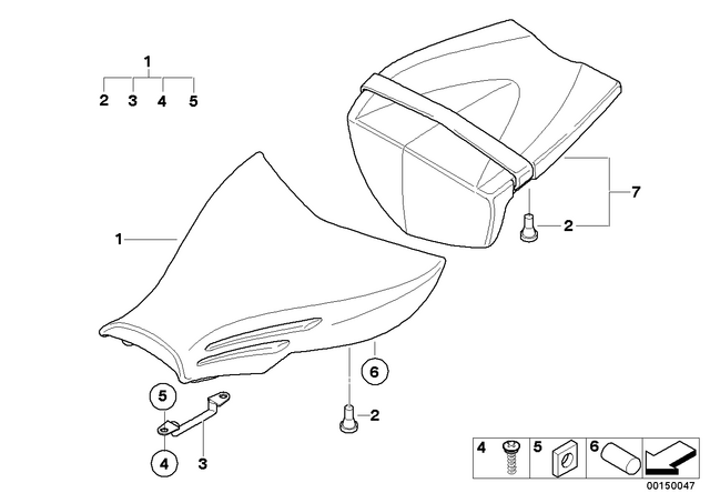 52537691788 - : Seat, Black, Front for BMW-Motorrad Image