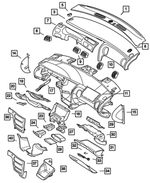 4649116AA - : Passenger Air Bag for Chrysler: 300M, Concorde | Dodge: Intrepid Image