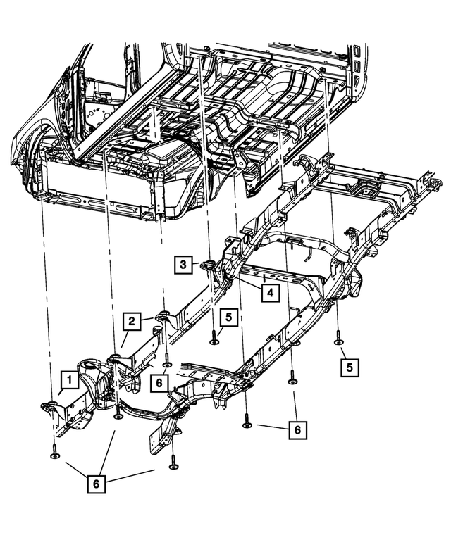 55366480AB - Frame, Bumper and Fascia: Body Hold Down Cushion for Mopar Image