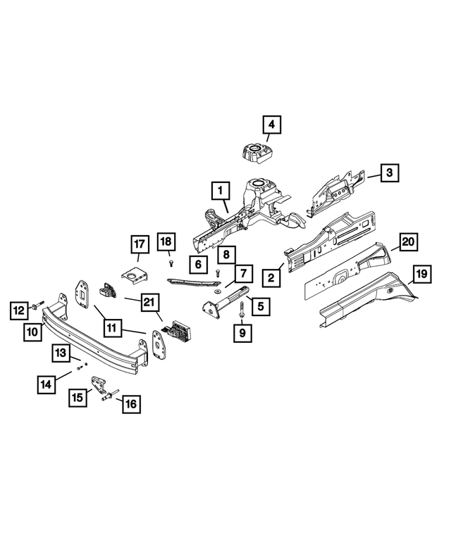 6106668AA - Frame, Bumper and Fascia: Washer for Mopar Image