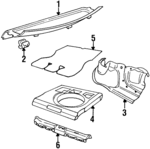 1HM8634135YV - Body: Pkg Tray Trim for Volkswagen: Jetta Image