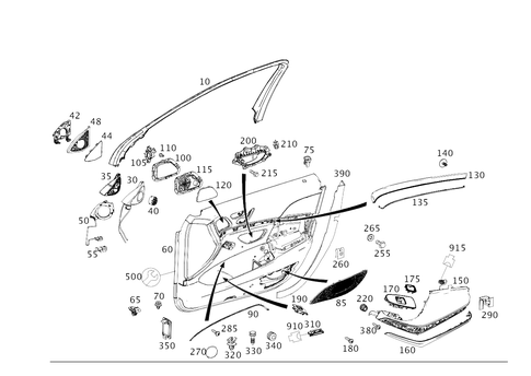 Door Paneling for 1997 Mercedes-Benz S600 #0
