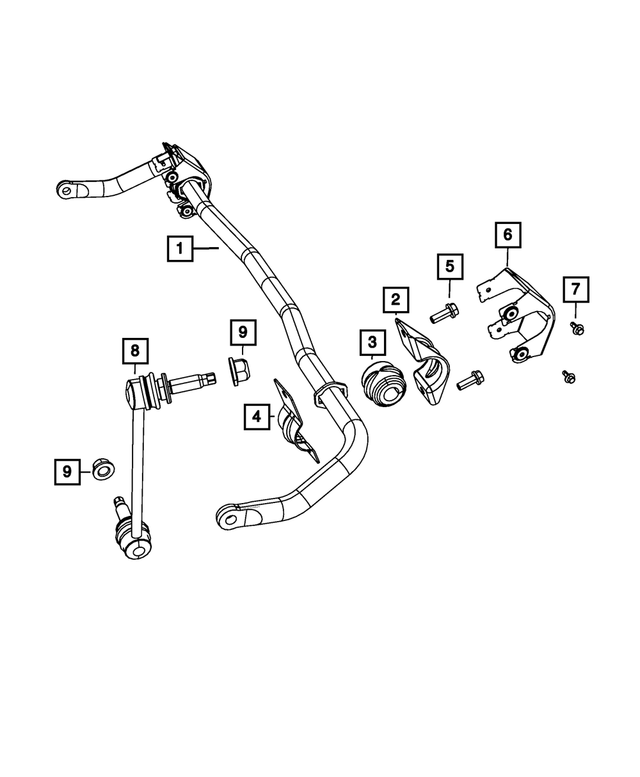V4895483AC - : Stabilizer Bar Link, Left for Mopar Image