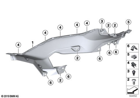 Motorcycle Trim Section, Windshield for 2020 BMW-Motorrad F 900 XR #2