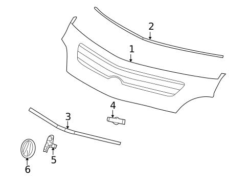 Glass - Lift Gate for 2012 Acura ZDX #1