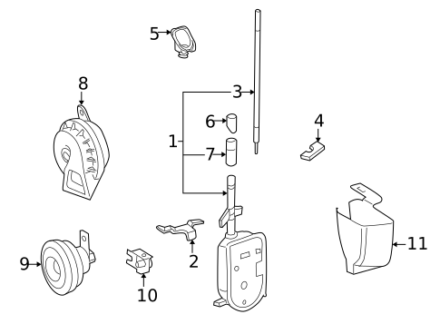 Horn for 2000 Mercedes-Benz C230 #0
