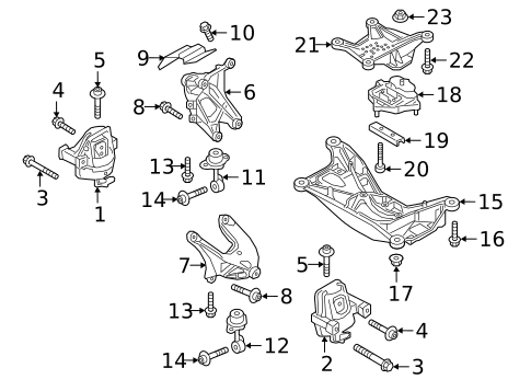 Engine & Trans Mounting for 2023 Audi A5 Quattro #0
