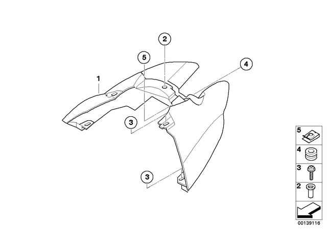 46627675427 - Frame and Mounting Parts: Tail Part -  for BMW-Motorrad Image