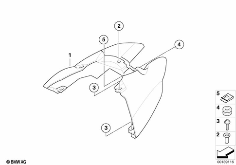 Motorcycle Trim Section, Windshield for 2004 BMW-Motorrad K 1200 S #7