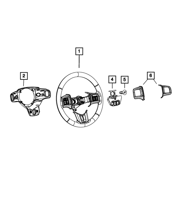 1YG09DX9AB - Steering: Steering Wheel Back Cover for Mopar Image image