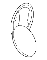 1JE809857GRU - Body: Fuel Door for Volkswagen: Golf Image