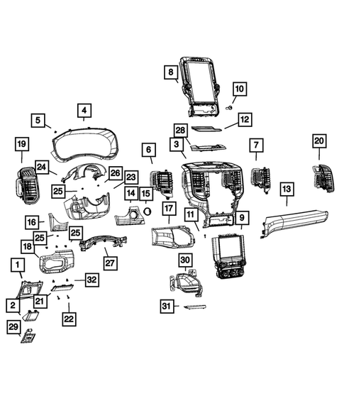 Instrument Panel for 2024 Ram 3500 #1