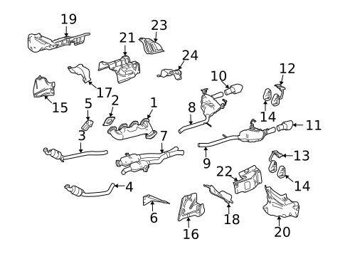 Exhaust Manifolds for 2009 Mercedes-Benz GL550 #1