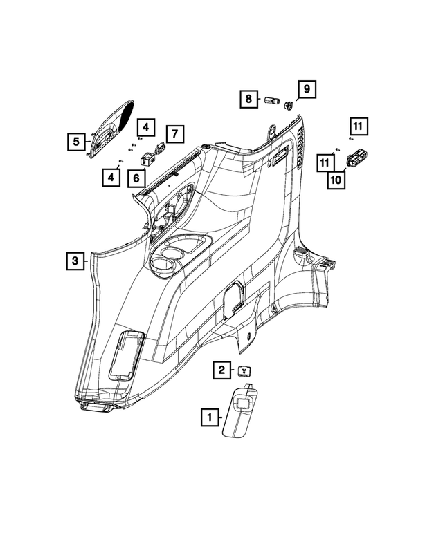 « 5XV09PD2AB – Electrical : Prise De Courant Encadrement pour Mopar Image »