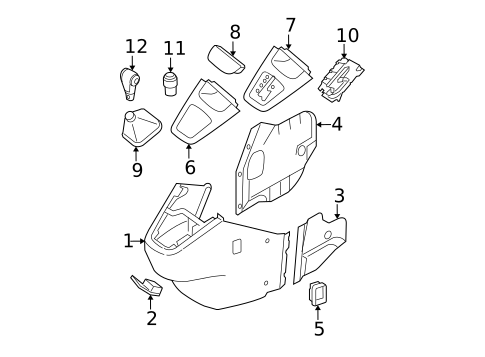 Front Console for 2009 Hyundai Tucson #0
