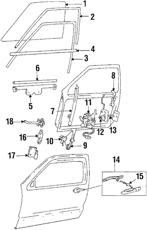 Rear Door for 1995 Saab 9000 #0