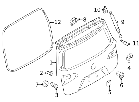 Gate & Hardware for 2014 Nissan Quest #0