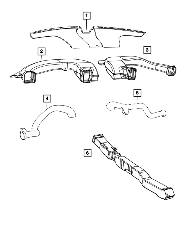 68110727AD - Air Conditioners and Heaters: Defroster Duct for Mopar Image
