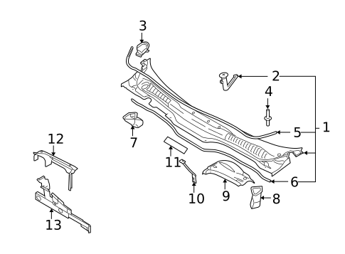 Cowl for 2004 Volvo S40 #0