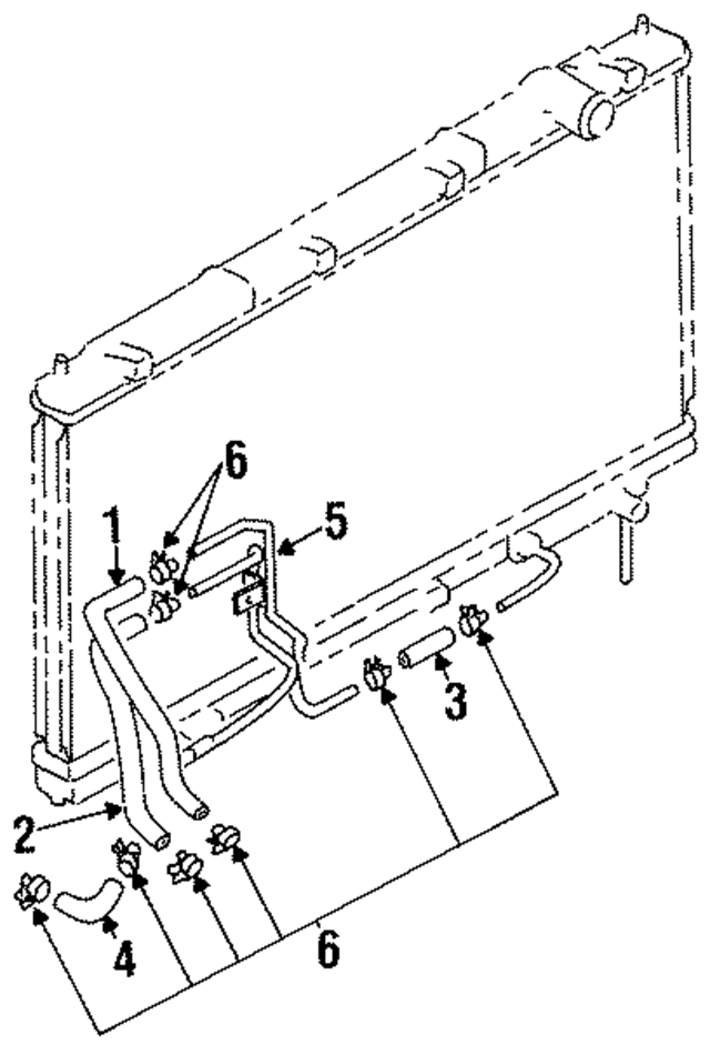 MR404199 - Belts &amp; Cooling: Automatic Transmission Oil Cooler Hose for Mopar Image