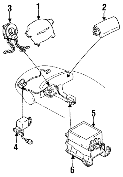 Air Bag Components for 1997 Mitsubishi Galant #0