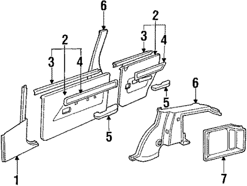 Lower Trim for 1985 Ford Escort #0