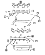 53032834AG - 4.7L Gas; Engine: Exhaust Manifold Shield, Right for Mopar Image