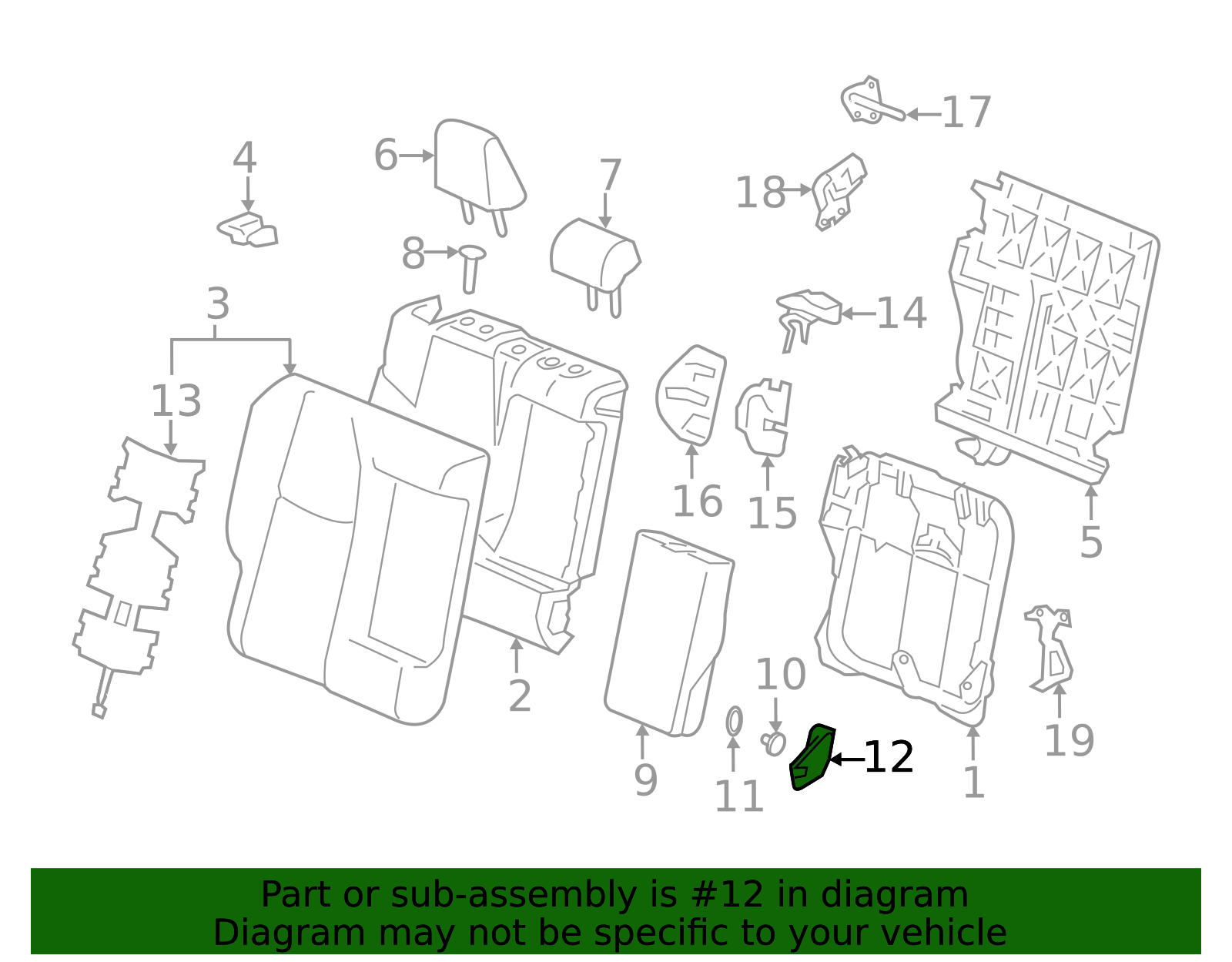 Seat Hinge Cover 72868-0R050-C0 | OEM Parts Online