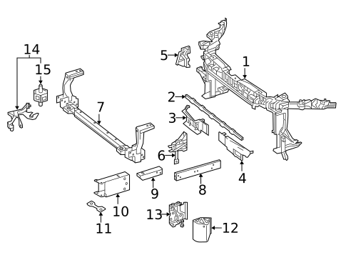 Radiator Support for 2016 Mercedes-Benz B 250e #1